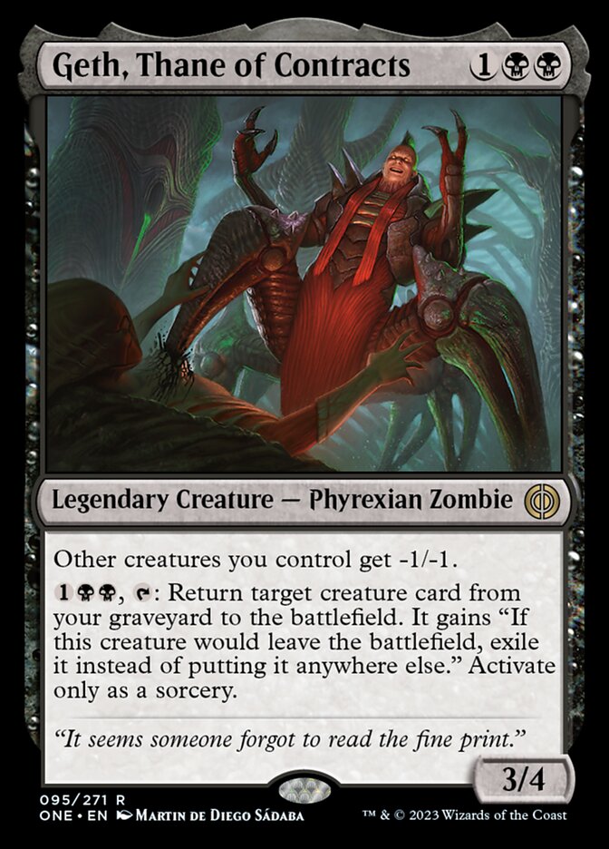 Geth, Thane of Contracts [Phyrexia: All Will Be One] [Foil]