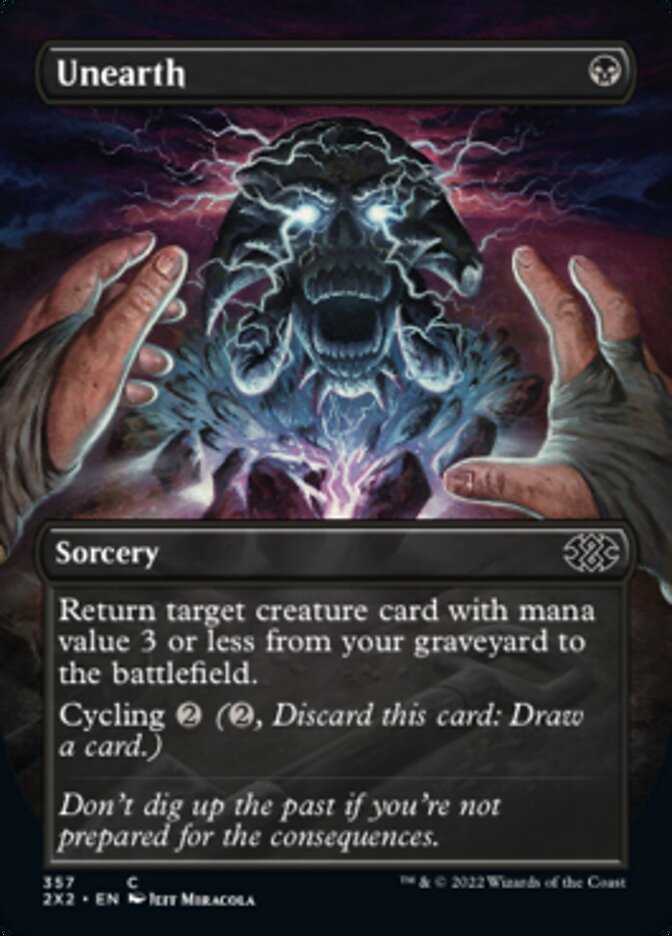 Unearth (Borderless Alternate Art) [Double Masters 2022] [Foil]