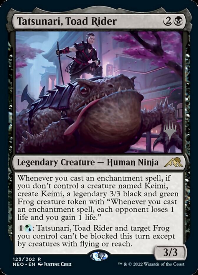 Tatsunari, Toad Rider (Promo Pack) [Kamigawa: Neon Dynasty Promos] [Foil]