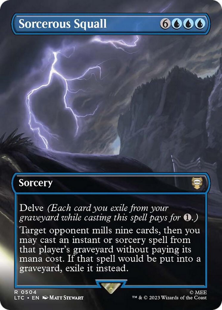 Sorcerous Squall (Borderless) [The Lord of the Rings: Tales of Middle-Earth Commander] [Foil]