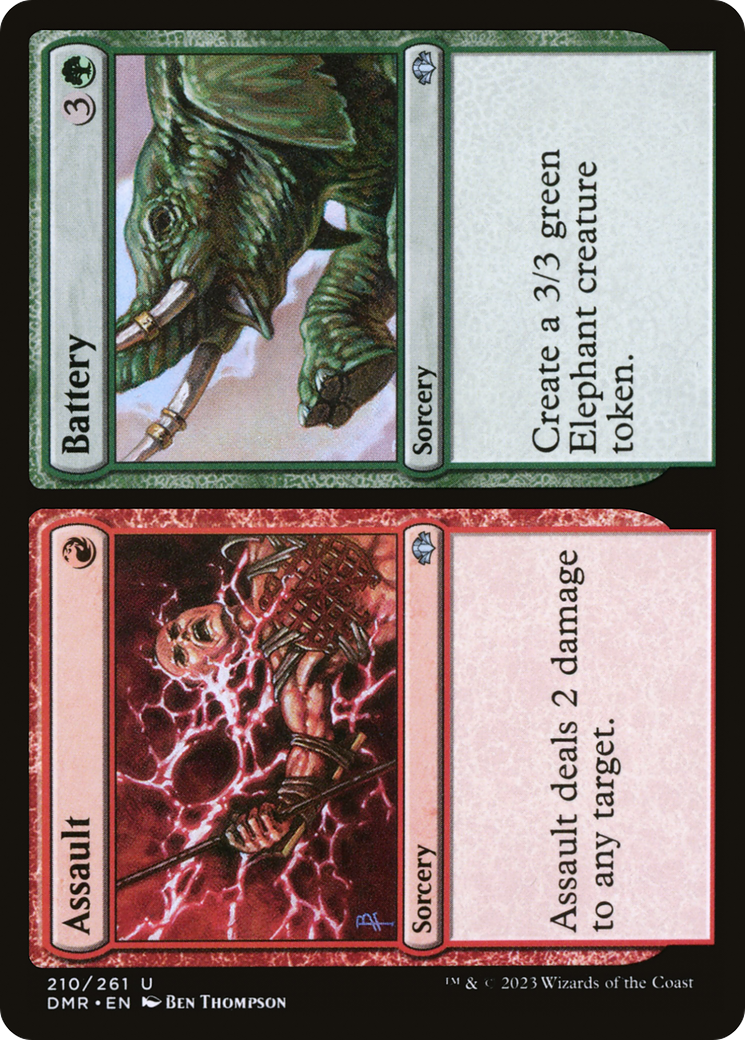 Assault // Battery [Dominaria Remastered] [Foil]