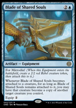 Blade of Shared Souls (Promo Pack) [Phyrexia: All Will Be One Promos] [Foil]