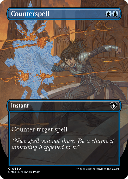 Counterspell (Borderless Alternate Art) [Commander Masters] [Foil]
