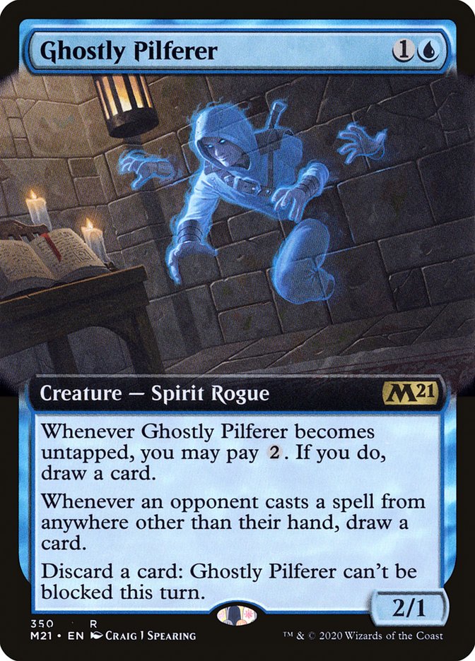 Ghostly Pilferer (Extended Art) [Core Set 2021] [Foil]