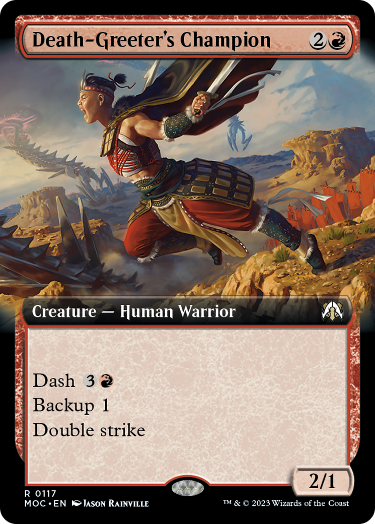 Death-Greeter's Champion (Extended Art) [March of the Machine Commander] [Foil]