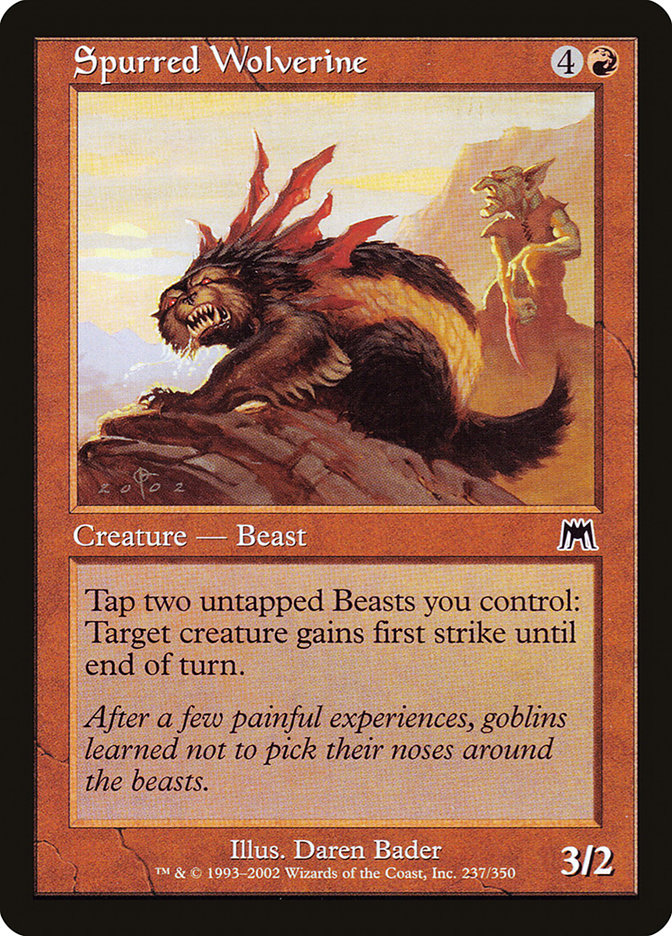 Spurred Wolverine [Onslaught] [Foil]