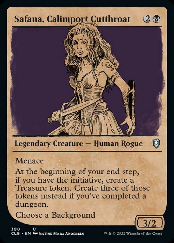 Safana, Calimport Cutthroat (Showcase) [Commander Legends: Battle for Baldur's Gate] [Foil]