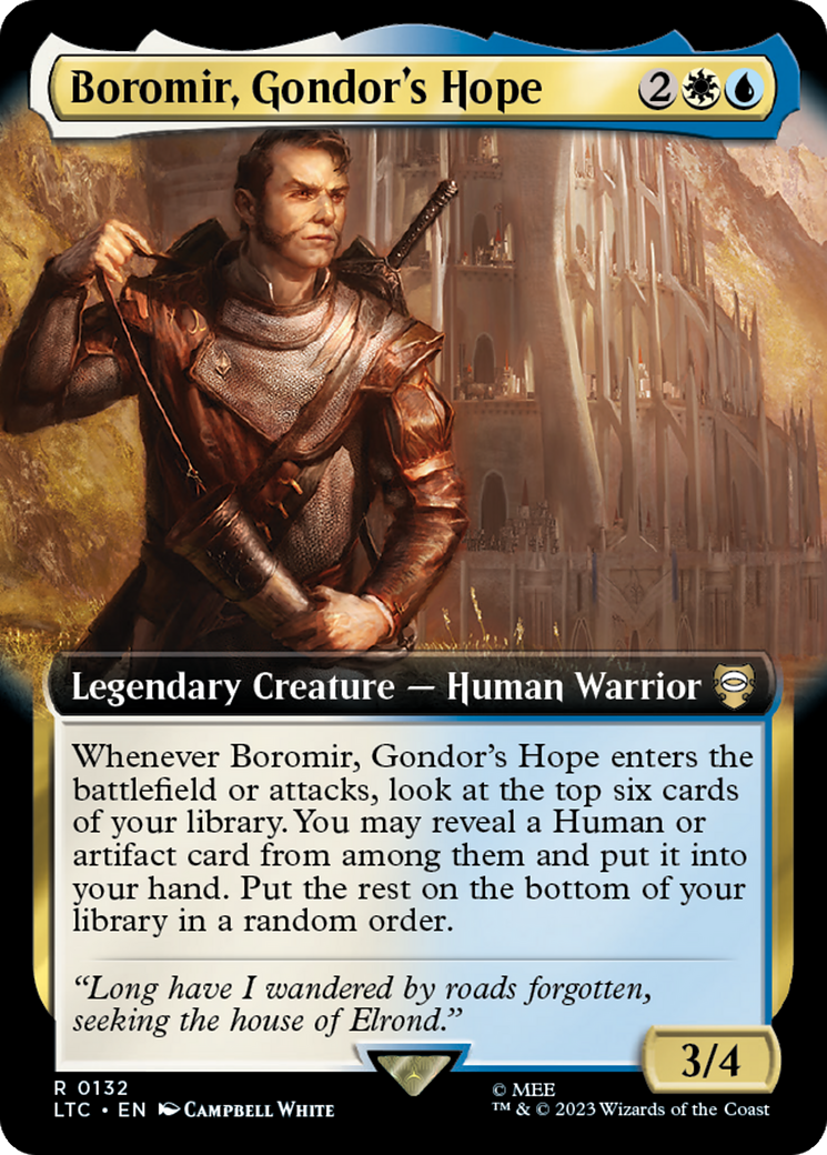 Boromir, Gondor's Hope (Extended Art) [The Lord of the Rings: Tales of Middle-Earth Commander] [Foil]