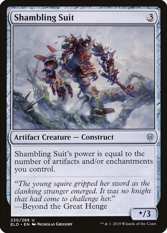 Shambling Suit [Throne of Eldraine] [Foil]