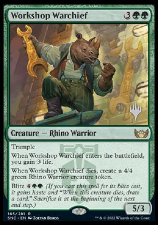 Workshop Warchief (Promo Pack) [Streets of New Capenna Promos] [Foil]