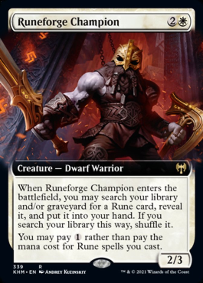 Runeforge Champion (Extended Art) [Kaldheim] [Foil]
