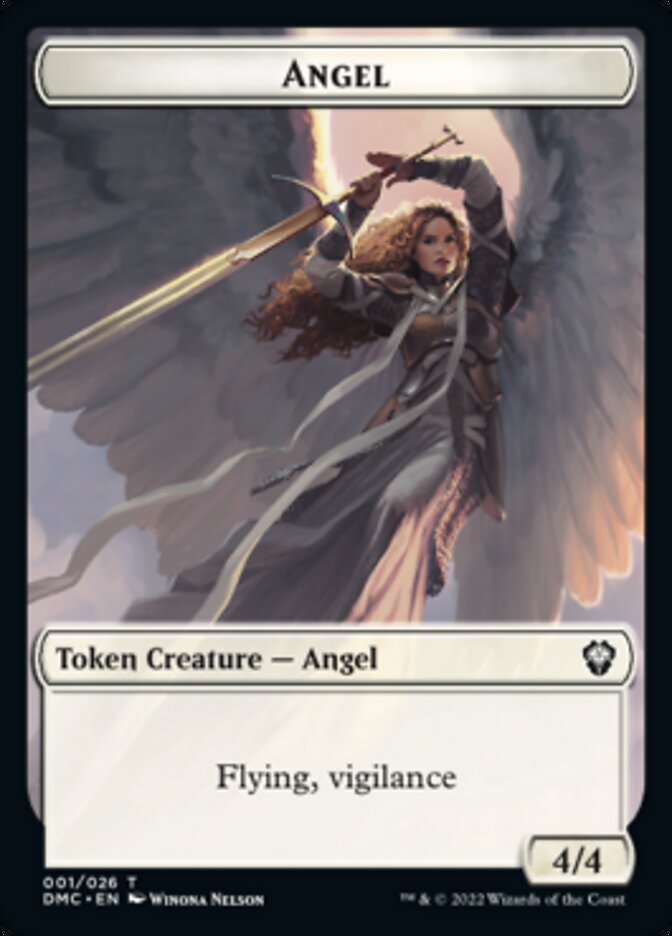 Angel Token [Dominaria United Commander Tokens] [Foil]