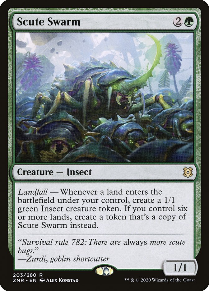 Scute Swarm [Zendikar Rising] [Foil]