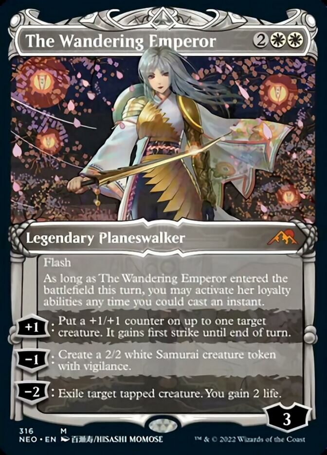 The Wandering Emperor (Showcase Samurai) [Kamigawa: Neon Dynasty] [Foil]