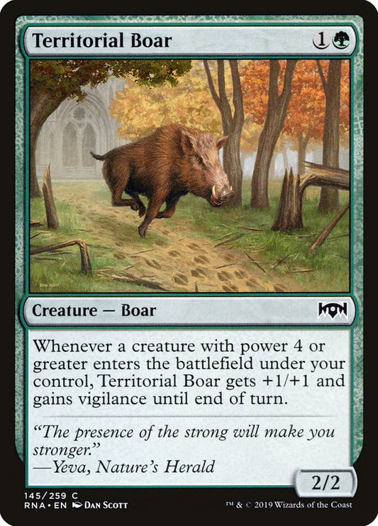 Territorial Boar [Ravnica Allegiance] [Foil]