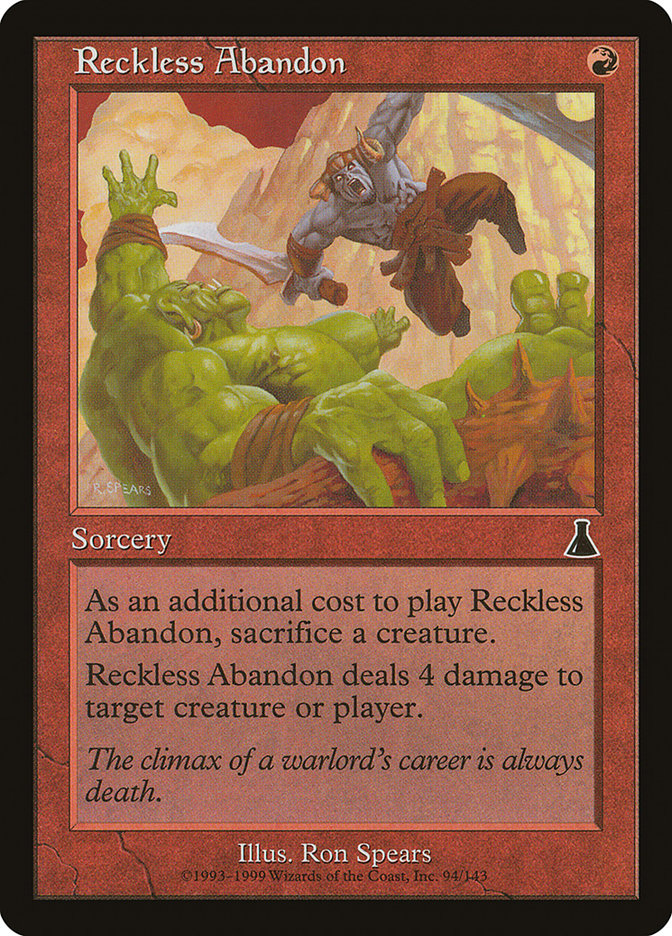Reckless Abandon [Urza's Destiny] [Foil]
