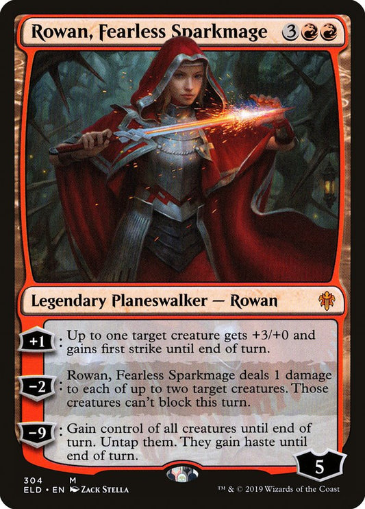 Rowan, Fearless Sparkmage [Throne of Eldraine] [Foil]