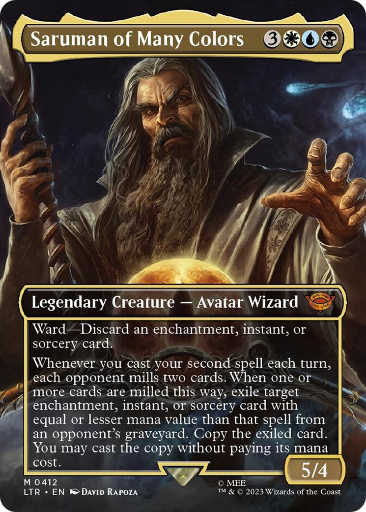 Saruman of Many Colors (Borderless Alternate Art) [The Lord of the Rings: Tales of Middle-Earth] [Foil]