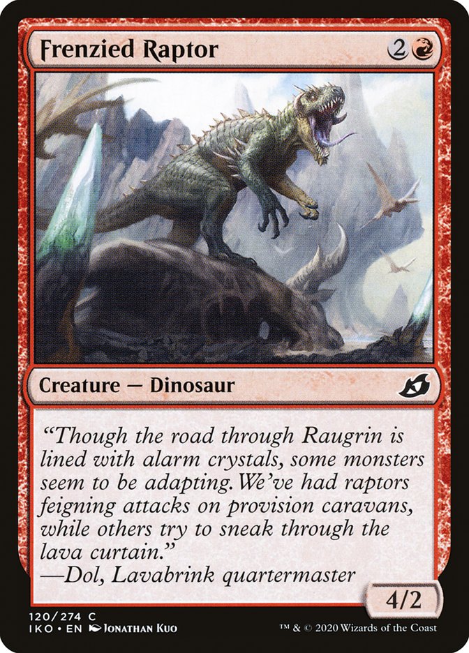 Frenzied Raptor [Ikoria: Lair of Behemoths] [Foil]