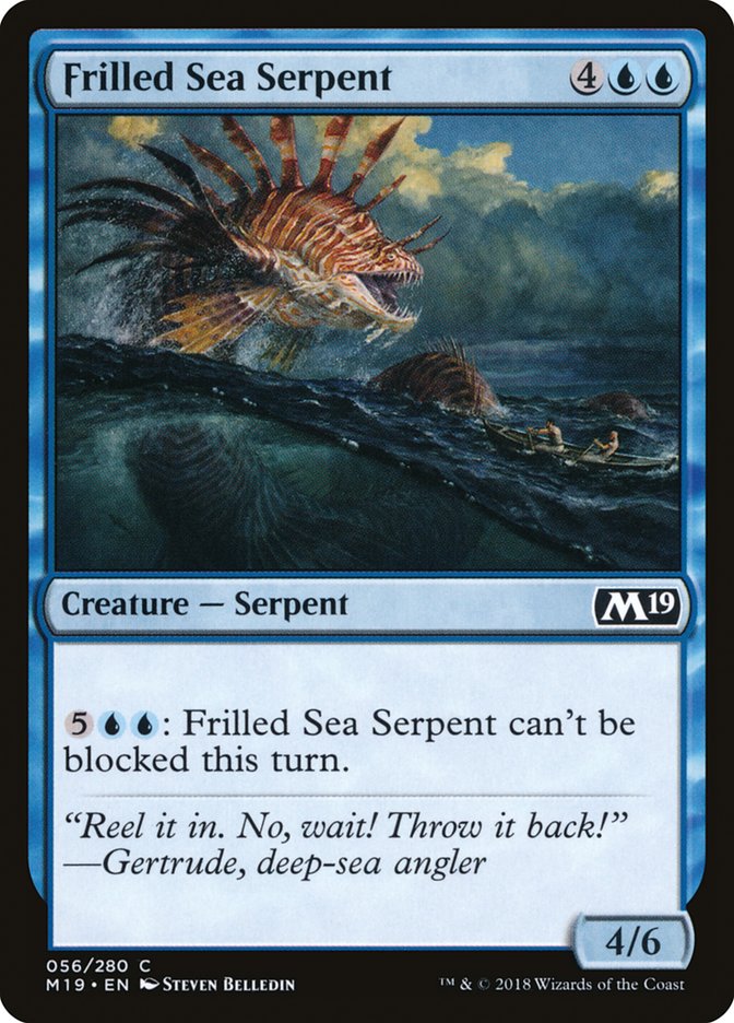 Frilled Sea Serpent [Core Set 2019] [Foil]