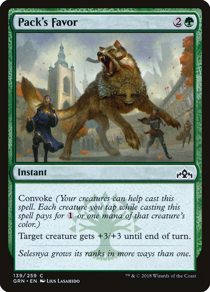 Pack's Favor [Guilds of Ravnica] [Foil]