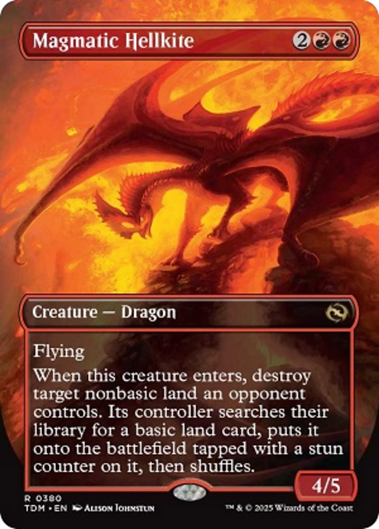Magmatic Hellkite (Borderless) [Tarkir: Dragonstorm] [Foil]
