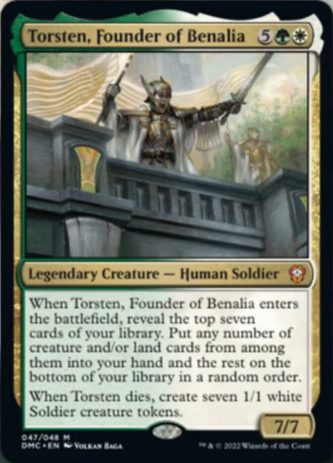 Torsten, Founder of Benalia [Dominaria United Commander] [Foil]