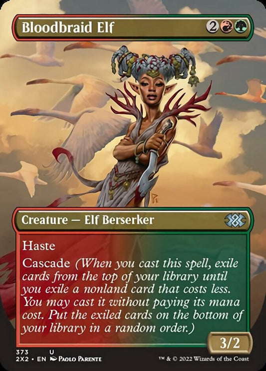 Bloodbraid Elf (Borderless Alternate Art) [Double Masters 2022] [Foil]