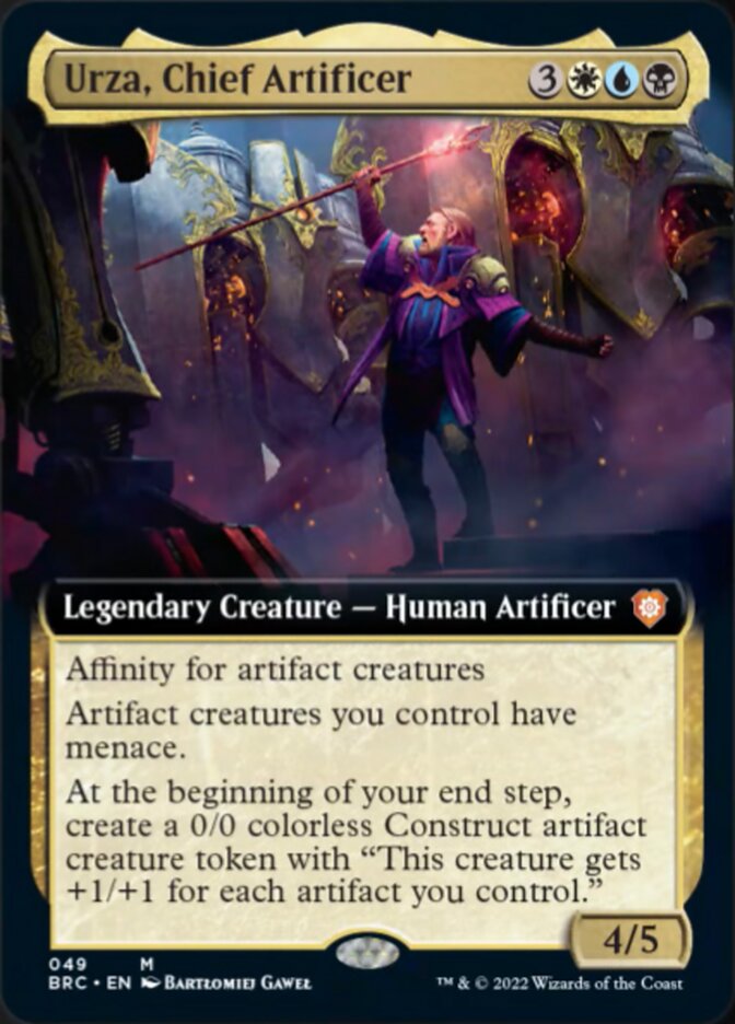 Urza, Chief Artificer (Extended Art) [The Brothers' War Commander] [Foil]