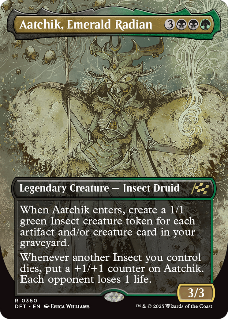 Aatchik, Emerald Radian (Borderless) [Aetherdrift] [Foil]