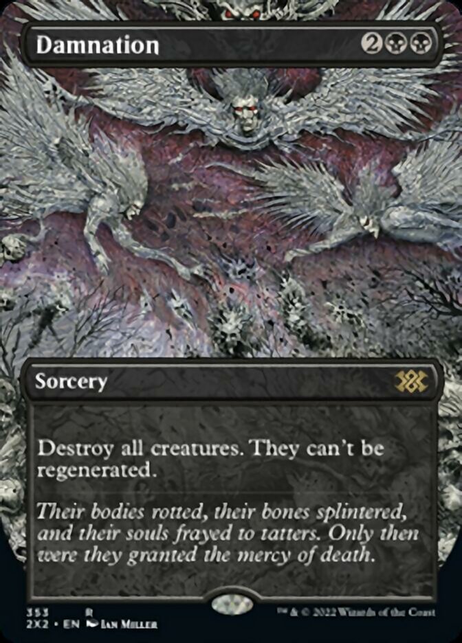 Damnation (Borderless Alternate Art) [Double Masters 2022] [Foil]