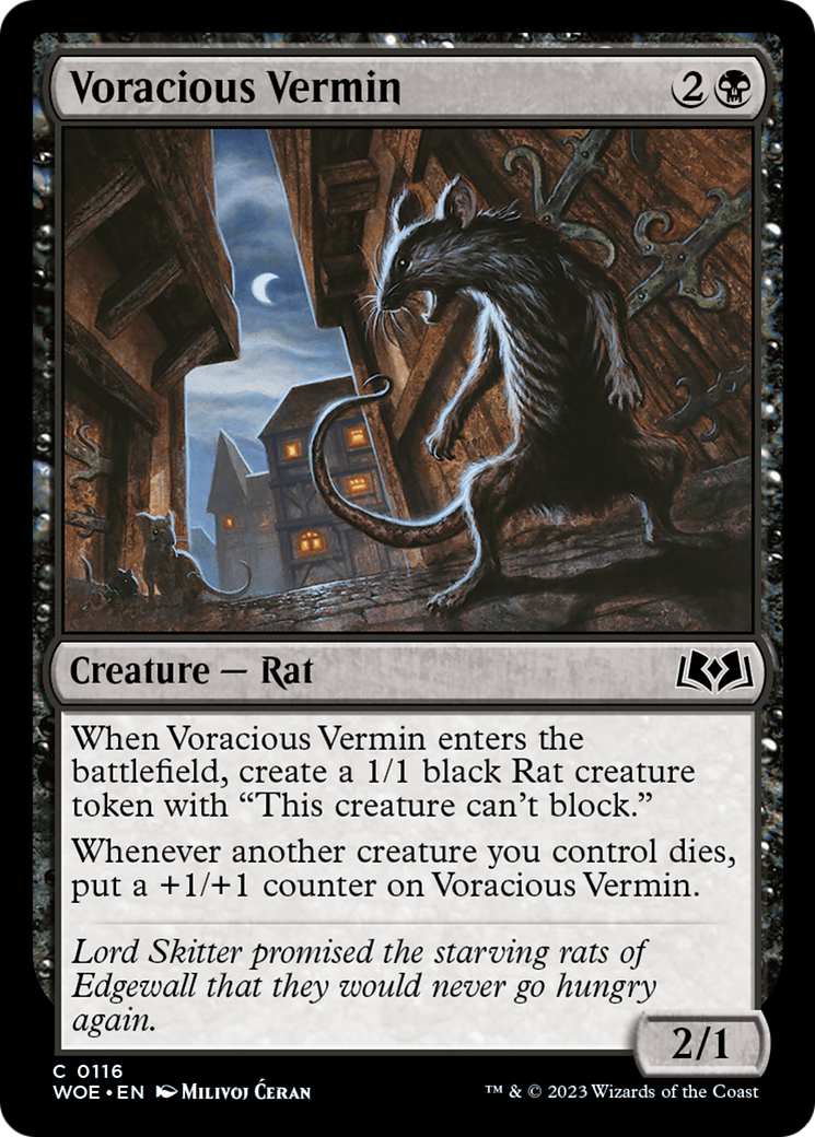Voracious Vermin [Wilds of Eldraine] [Foil]