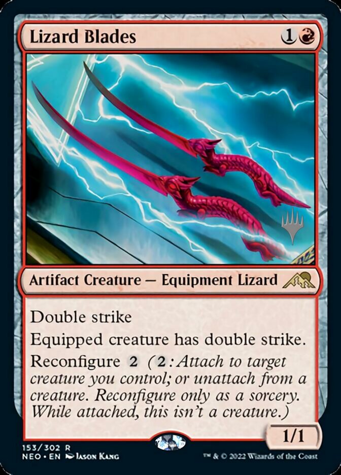 Lizard Blades (Promo Pack) [Kamigawa: Neon Dynasty Promos] [Foil]