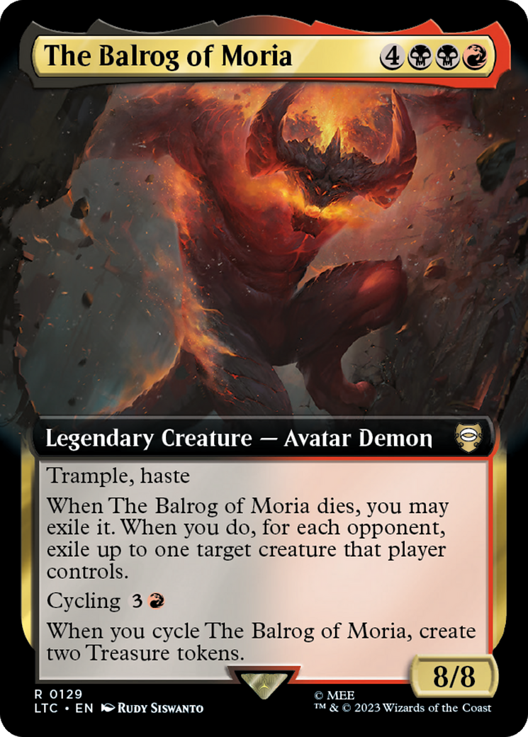 The Balrog of Moria (Extended Art) [The Lord of the Rings: Tales of Middle-Earth Commander] [Foil]