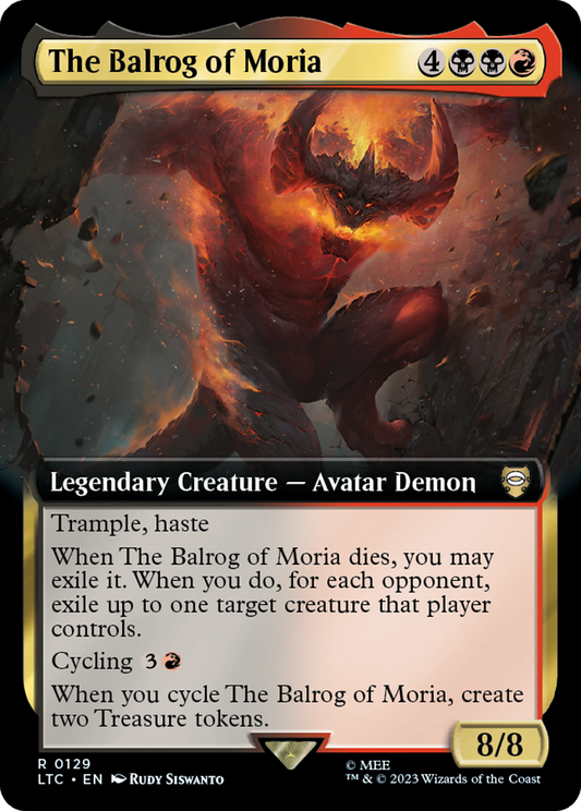 The Balrog of Moria (Extended Art) [The Lord of the Rings: Tales of Middle-Earth Commander] [Foil]