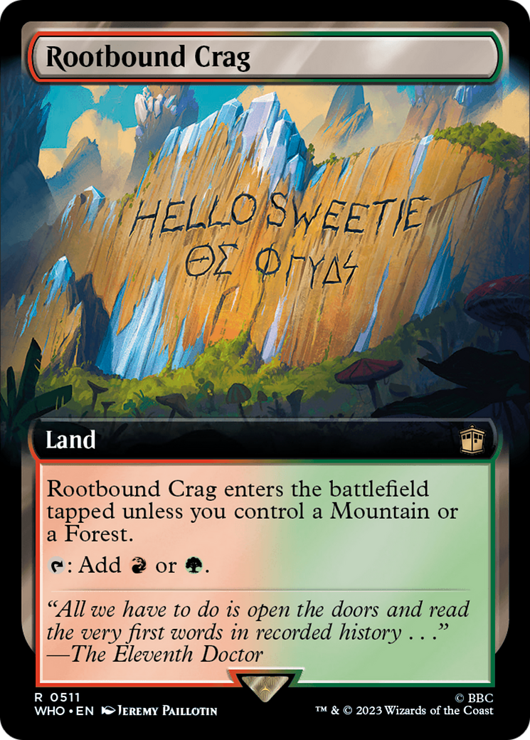 Rootbound Crag (Extended Art) [Doctor Who] [Foil]