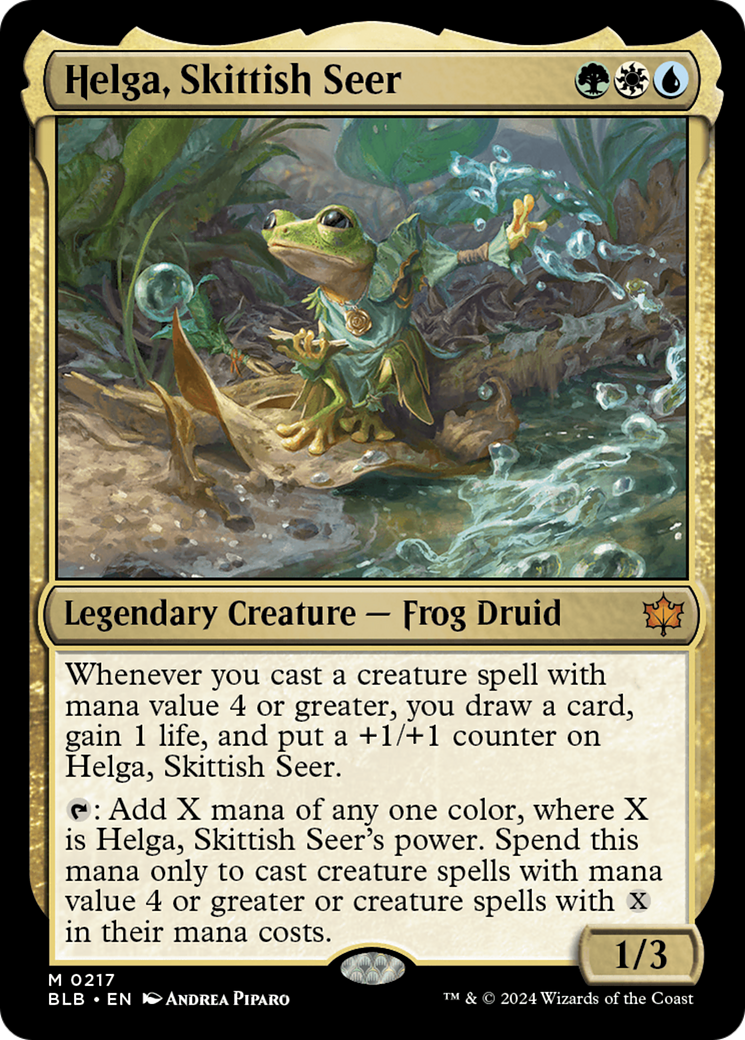 Helga, Skittish Seer [Bloomburrow] [Foil]