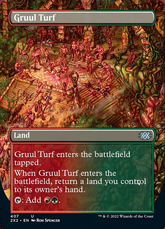Gruul Turf (Borderless Alternate Art) [Double Masters 2022] [Foil]