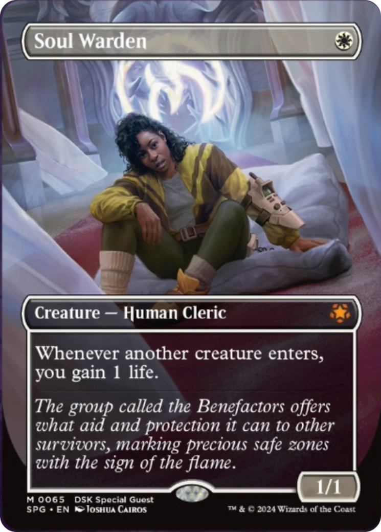 Soul Warden (Borderless) [Duskmourn: House of Horror Special Guests] [Foil]