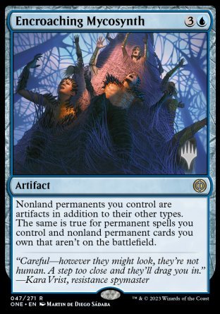 Encroaching Mycosynth (Promo Pack) [Phyrexia: All Will Be One Promos] [Foil]