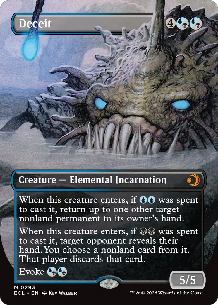 Deceit (Borderless) [Lorwyn Eclipsed] [Foil]