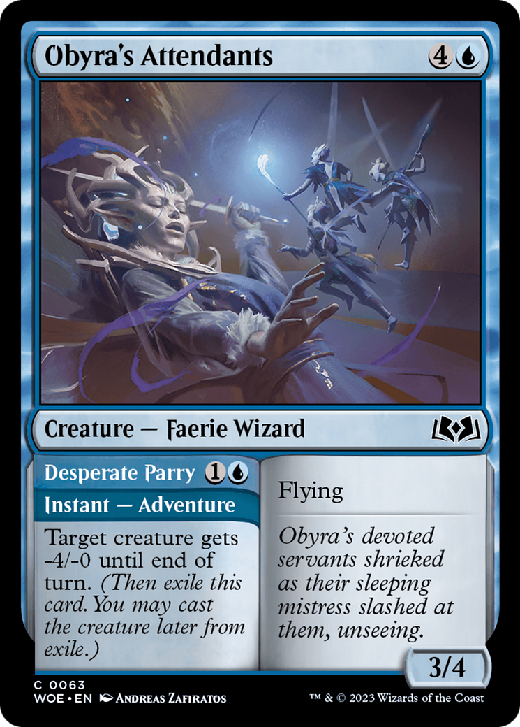 Obyra's Attendants // Desperate Parry [Wilds of Eldraine] [Foil]