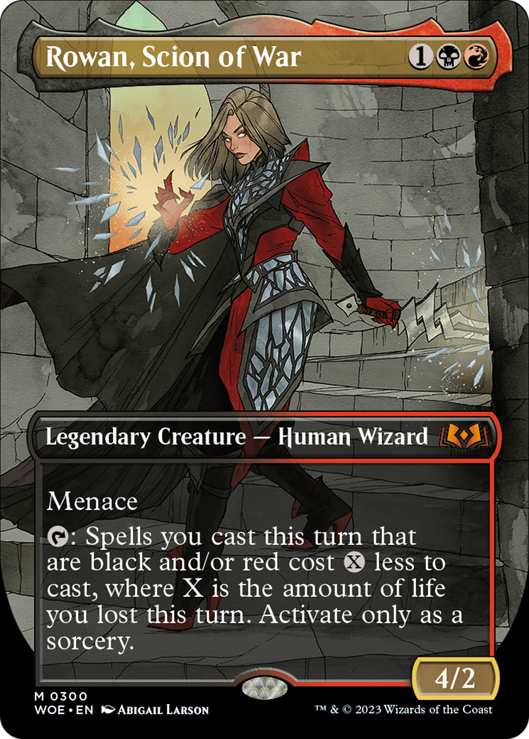 Rowan, Scion of War (Borderless Alternate Art) [Wilds of Eldraine] [Foil]