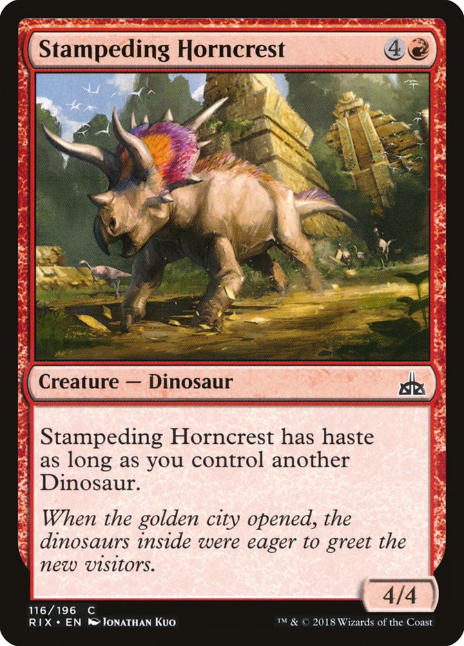 Stampeding Horncrest [Rivals of Ixalan] [Foil]