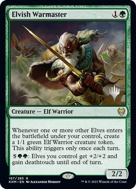 Elvish Warmaster (Promo Pack) [Kaldheim Promos] [Foil]