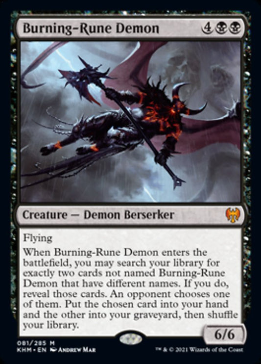 Burning-Rune Demon [Kaldheim] [Foil]