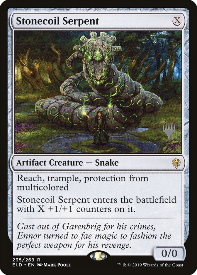 Stonecoil Serpent (Promo Pack) [Throne of Eldraine Promos] [Foil]