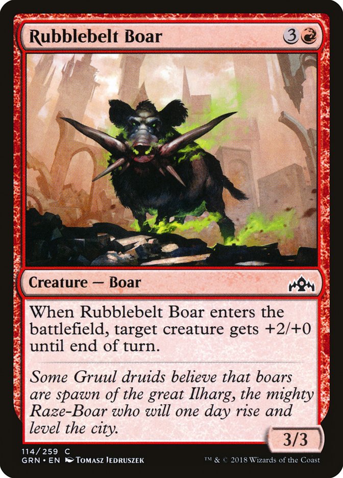 Rubblebelt Boar [Guilds of Ravnica] [Foil]