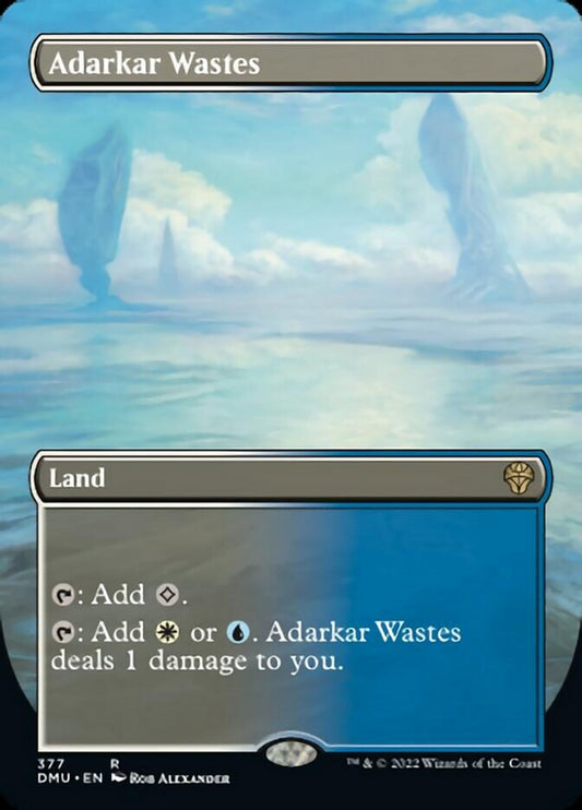 Adarkar Wastes (Borderless Alternate Art) [Dominaria United] [Foil]