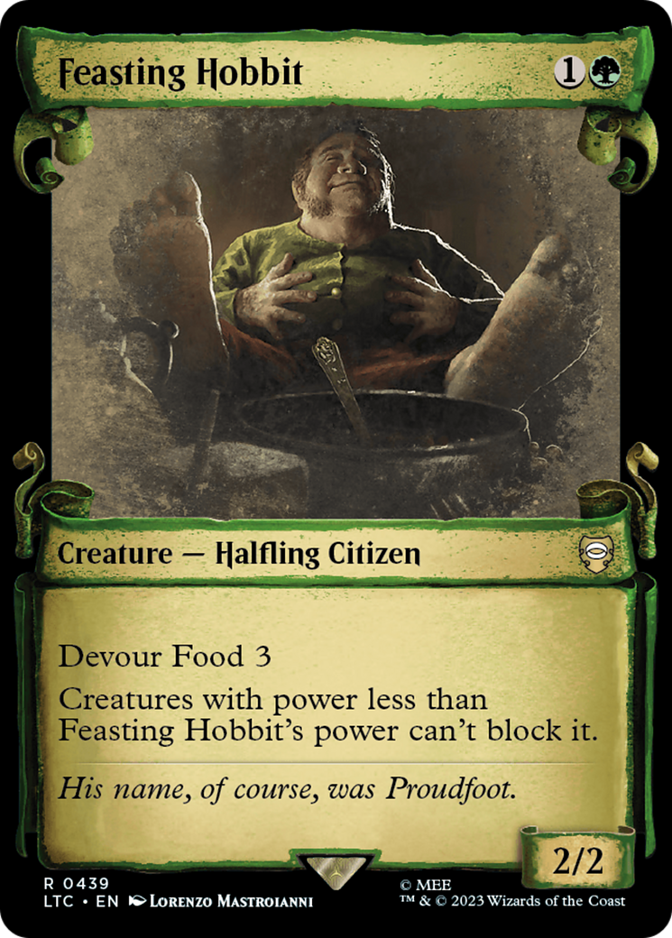 Feasting Hobbit [The Lord of the Rings: Tales of Middle-Earth Commander Showcase Scrolls] [Foil]
